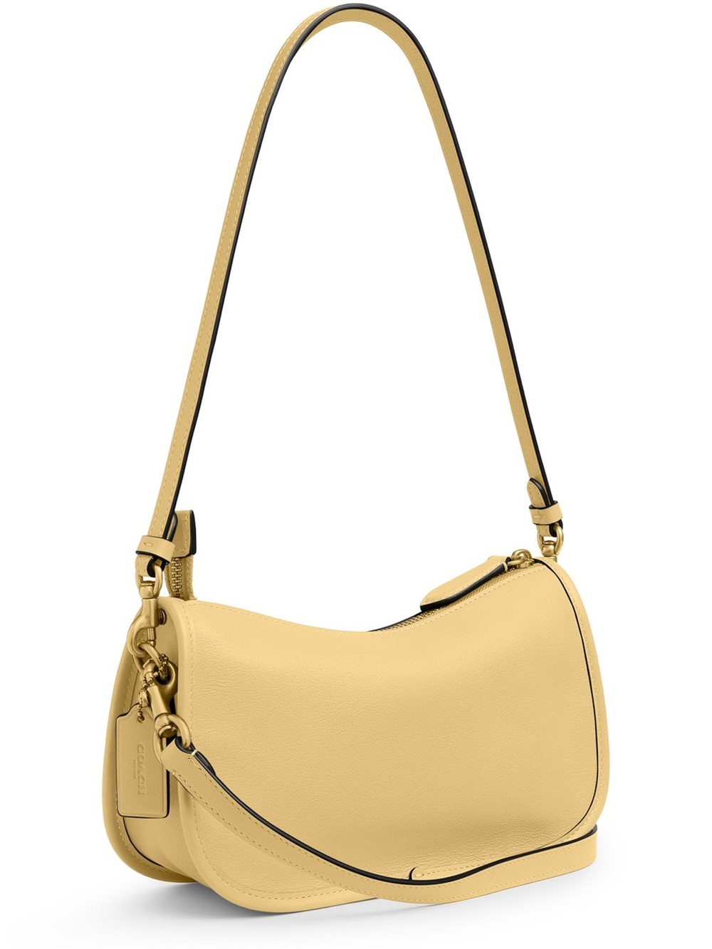 Coach Waverly shoulder bag in vanilla Pebbled Leather with 2 straps + Chain Trim - Picture 4 of 9